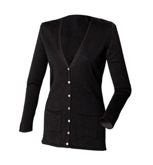 Henbury Damen Strickjacke mit V-Ausschnitt