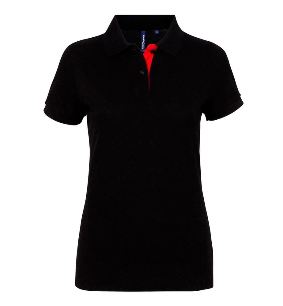 Asquith & Fox Damen Kurzarm Kontrast Polo Shirt