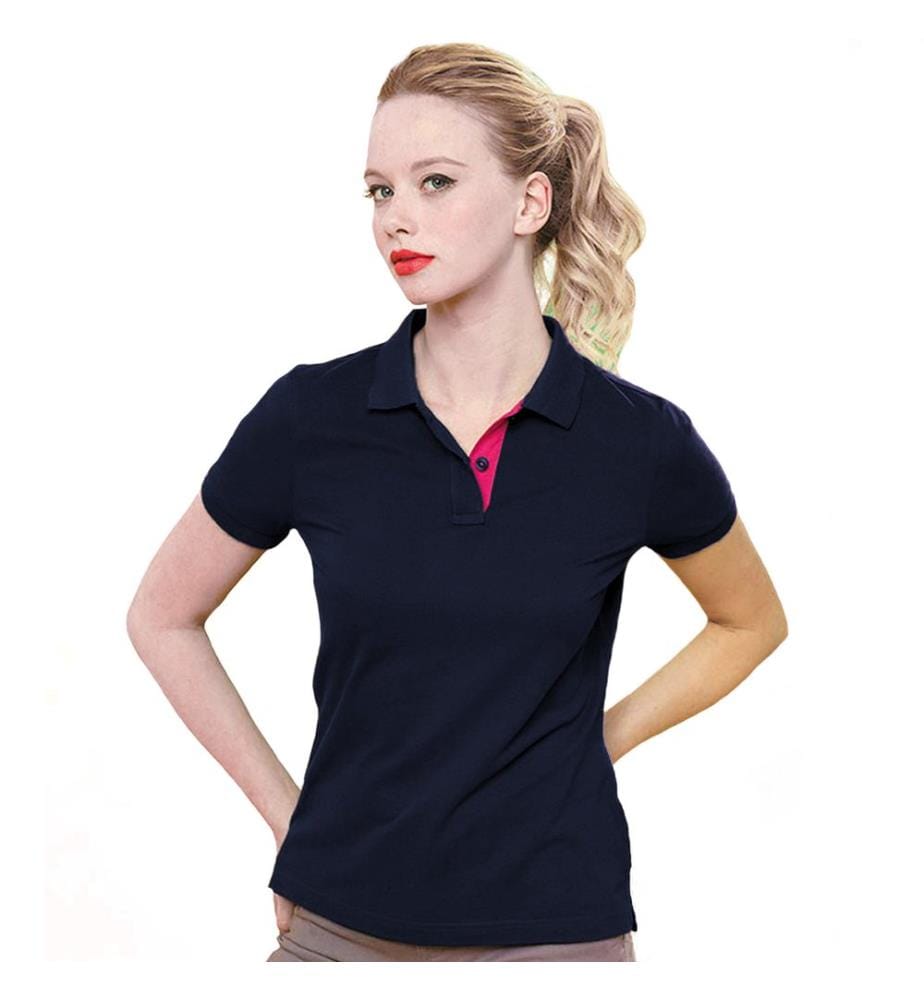 Asquith & Fox Damen Kurzarm Kontrast Polo Shirt