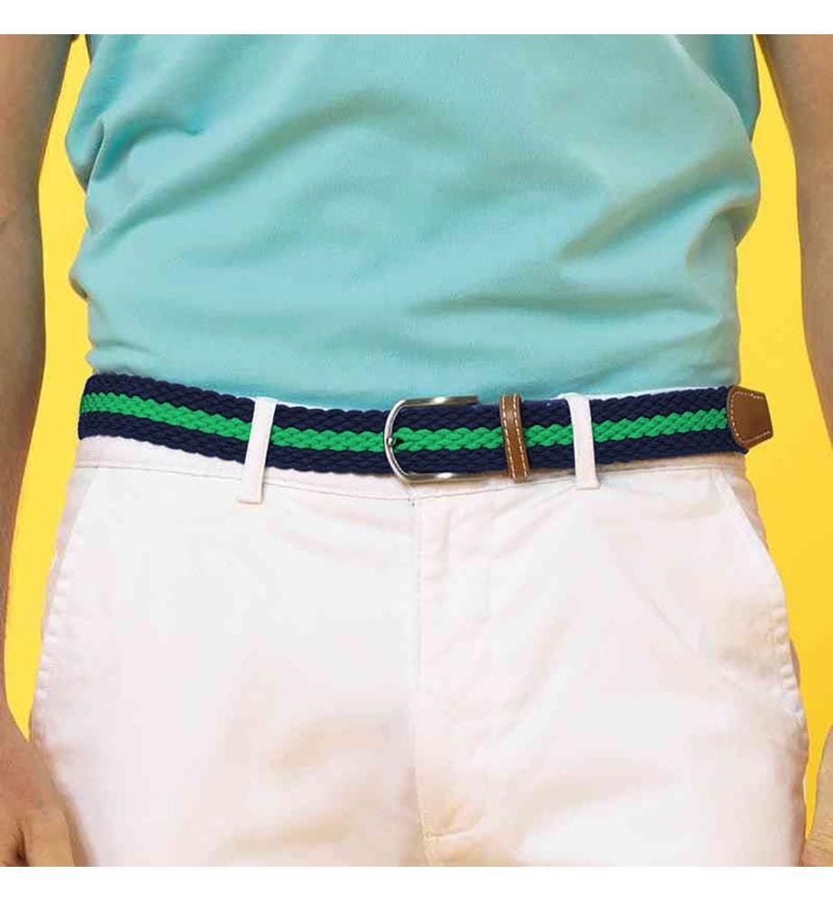 Asquith & Fox Herren 2 Farben Streifen Stretch Gürtel
