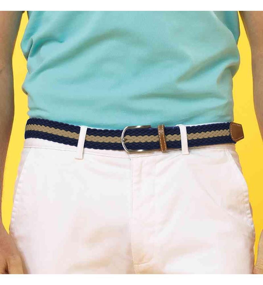 Asquith & Fox Herren 2 Farben Streifen Stretch Gürtel