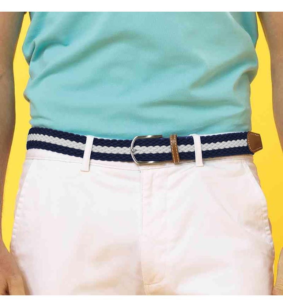 Asquith & Fox Herren 2 Farben Streifen Stretch Gürtel