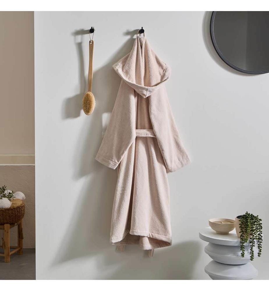 Hooded Bathrobe 100% cotton & velour 430g/m2 Twine