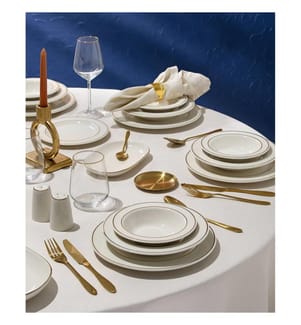 Geschirrset (53-teilig) – Weissgold