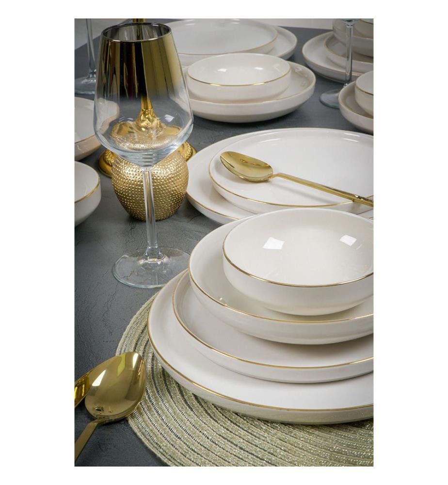 Geschirrset (24-teilig) – Weissgold