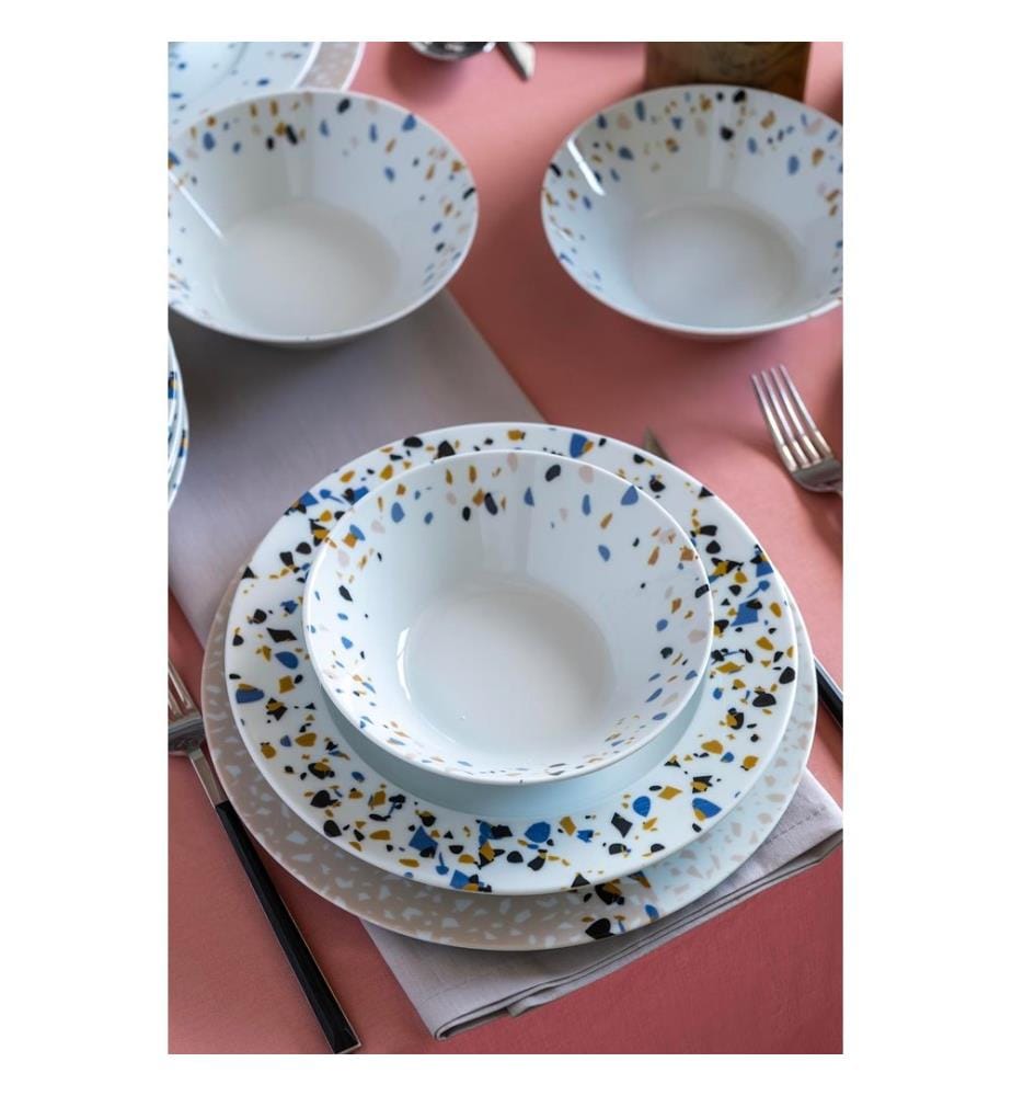 Geschirrset (24-teilig) – mehrfarbig