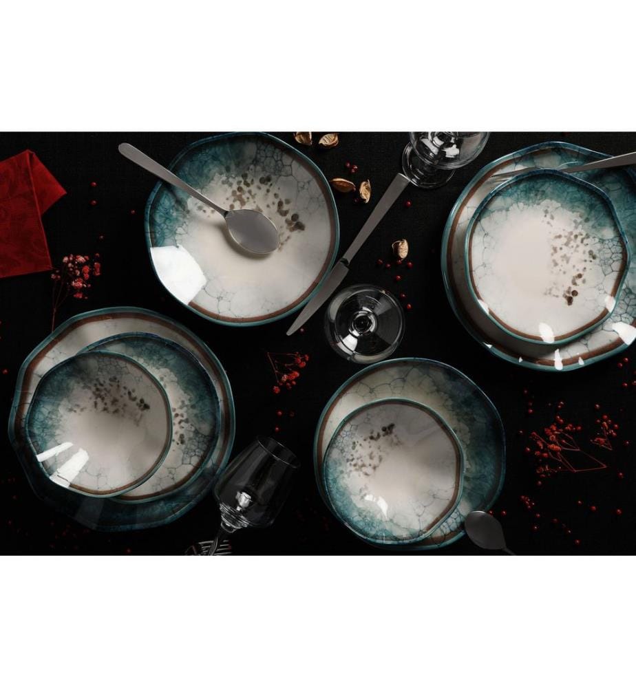 Geschirrset (24-teilig) – mehrfarbig