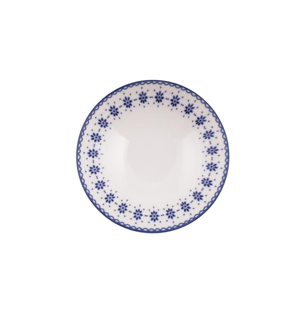 Geschirrset (24-teilig) – Weiss-Blau