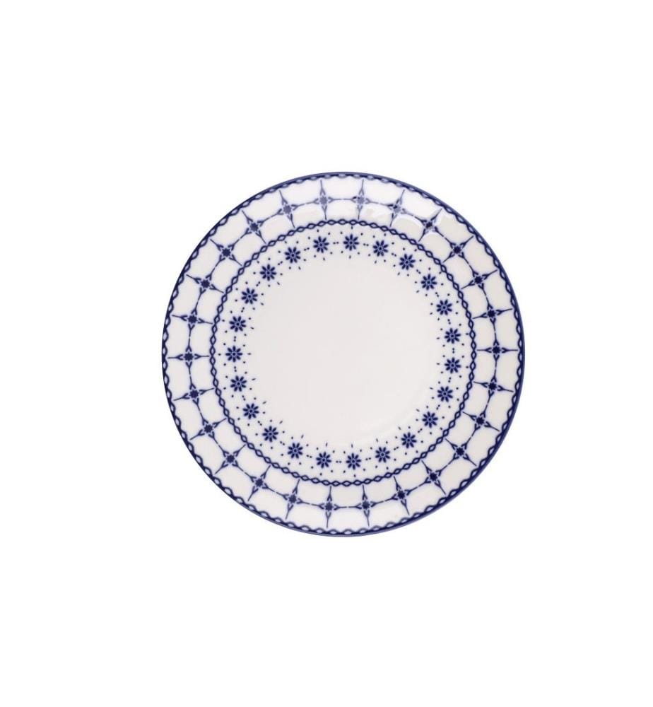 Geschirrset (24-teilig) – Weiss-Blau