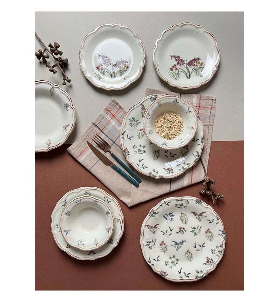 Geschirrset (24-teilig) – mehrfarbig