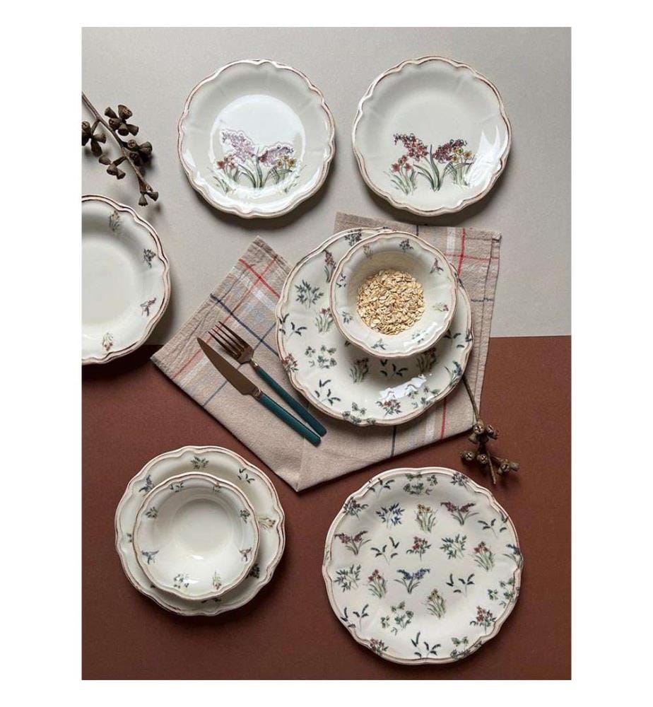 Geschirrset (24-teilig) – mehrfarbig