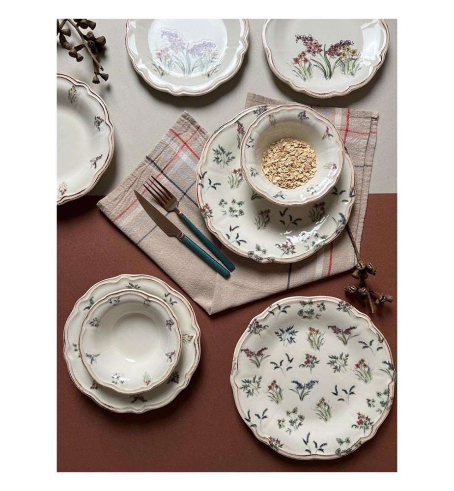Geschirrset (24-teilig) – mehrfarbig