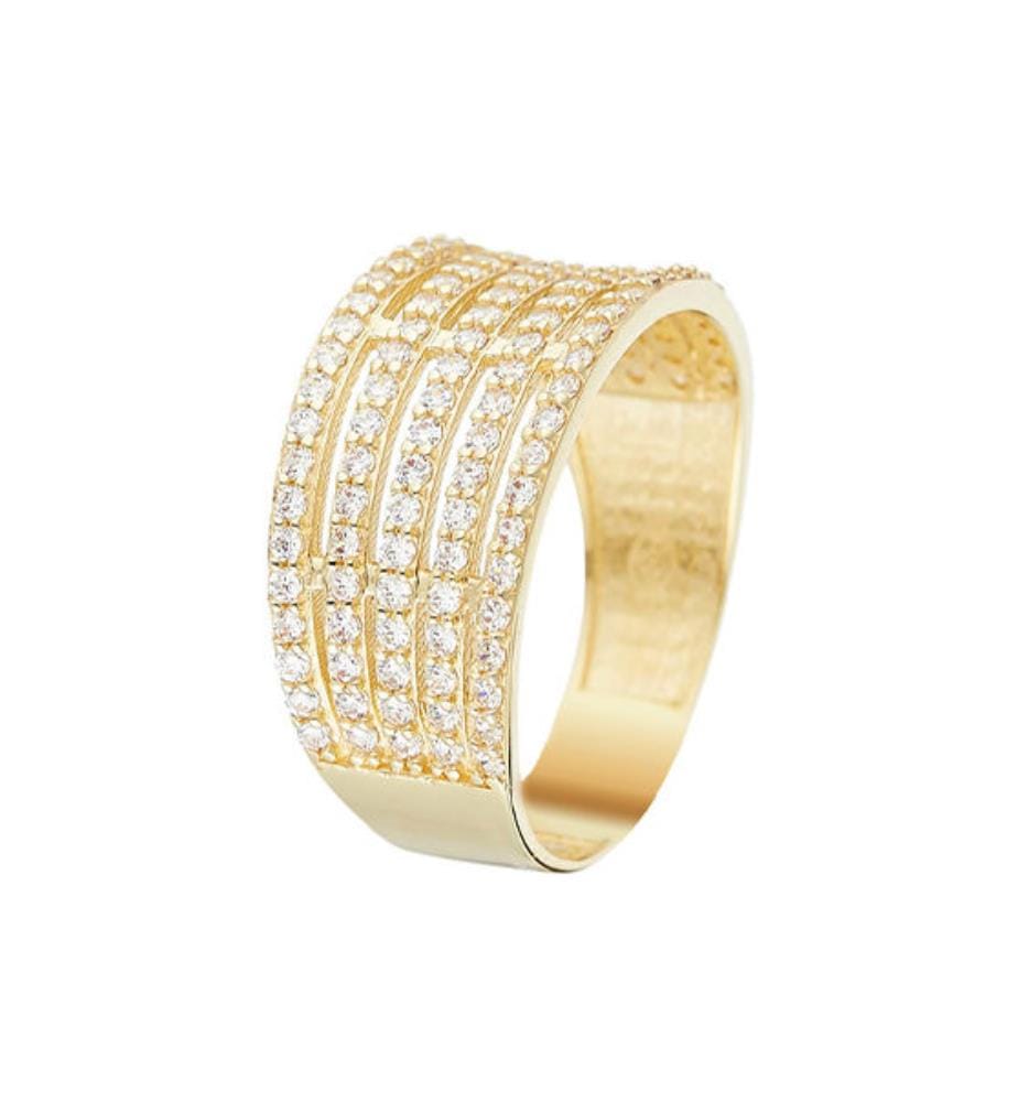 Bague Multiples - Or Jaune 375/1000 et Zirconium