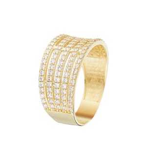 Bague Multiples - Or Jaune 375/1000 et Zirconium
