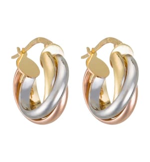 Boucles d'Oreilles créoles Enchanteresse - Tricolore