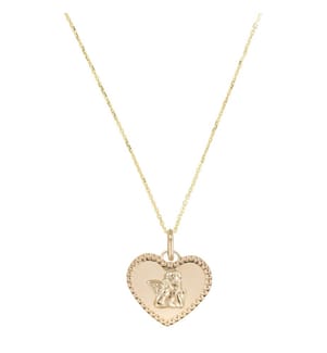 Pendentif en Or Ange amoureux - Doré