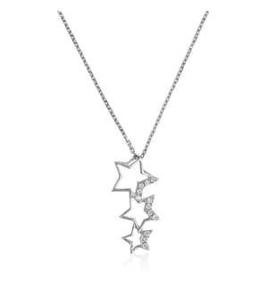 Pendentif Constellation - Or Blanc 375/1000 et Zirconium