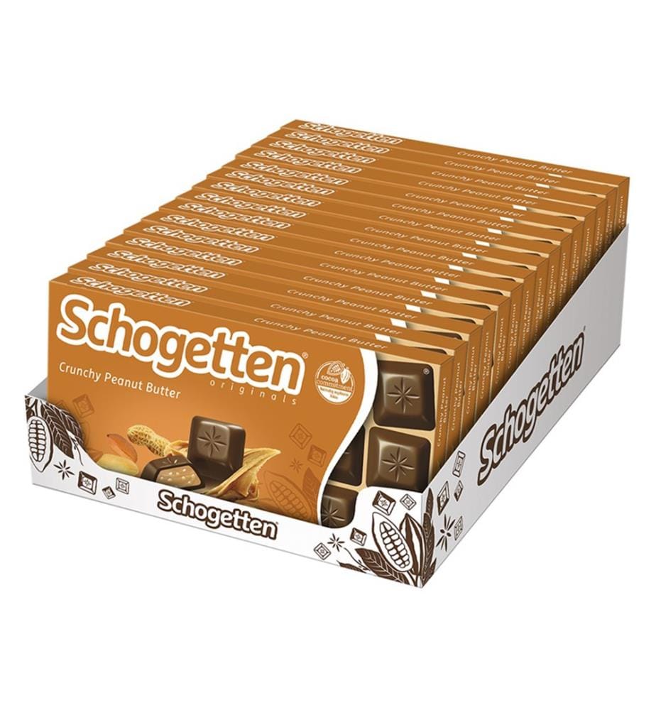 15x Schogetten Chrunchy Peanut Butter - 100g