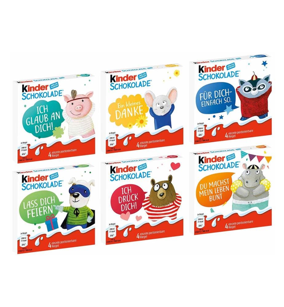 Lot de 20 Ferrero Kinder Schokolade T4 - 50g
