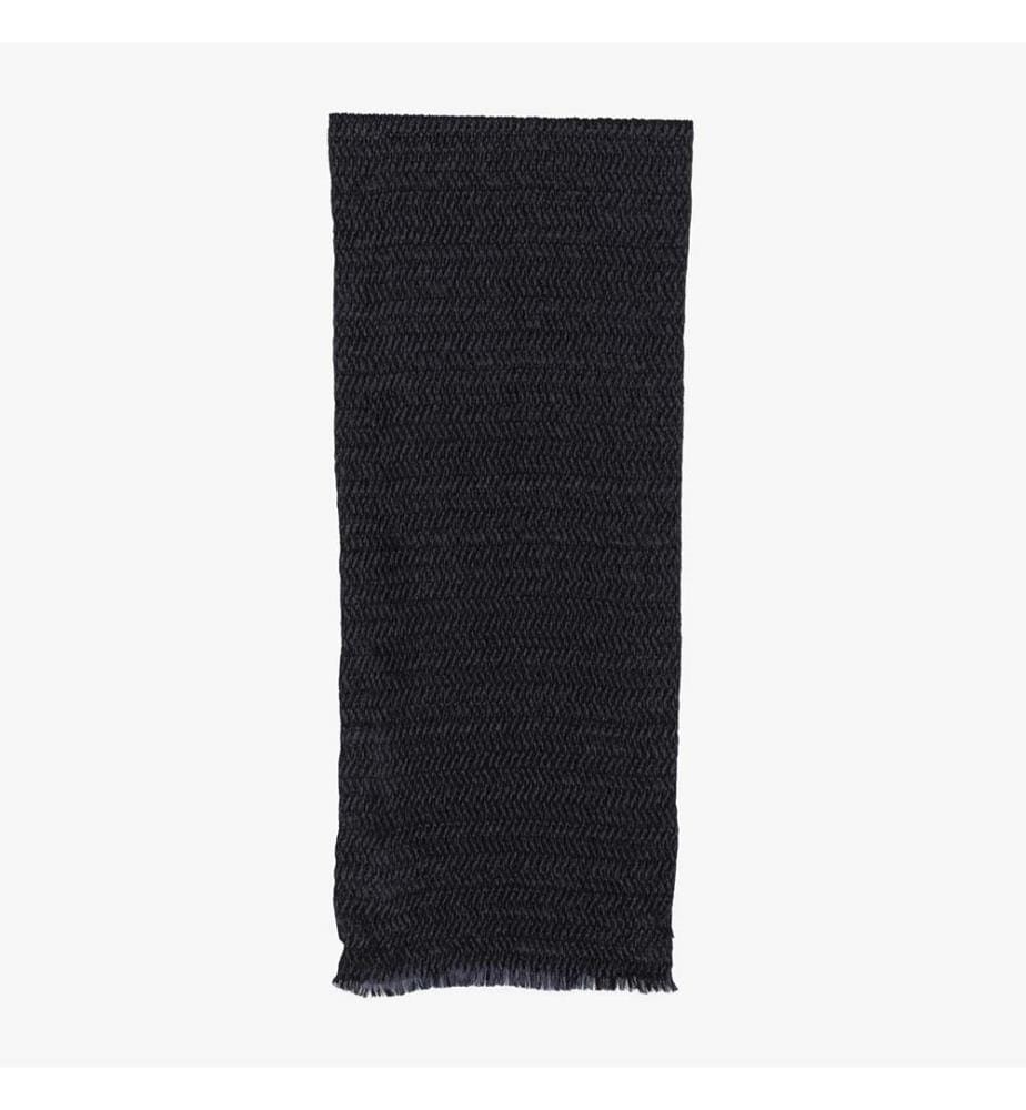 Schal mit Fransen und zerknittertem Finish – Blau