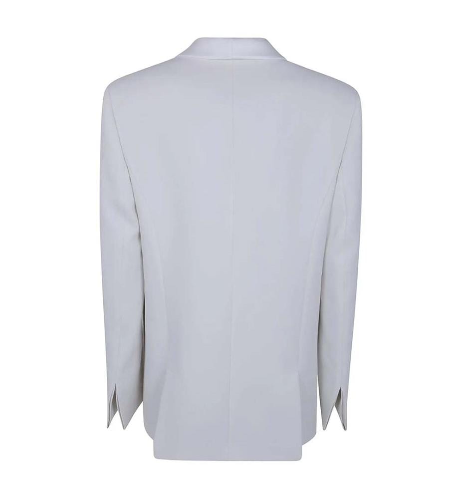 Einreihige Jacke mit langen Ärmeln – Weiss