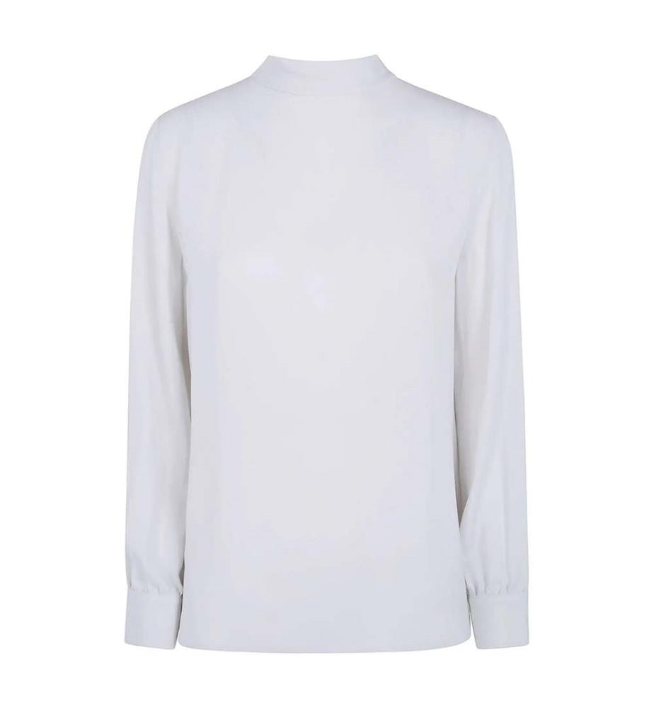 Langärmelige Bluse – Weiss