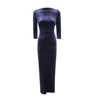 Kleid mit rückenfreiem Schnitt und U-Boot-Ausschnitt – Schwarz