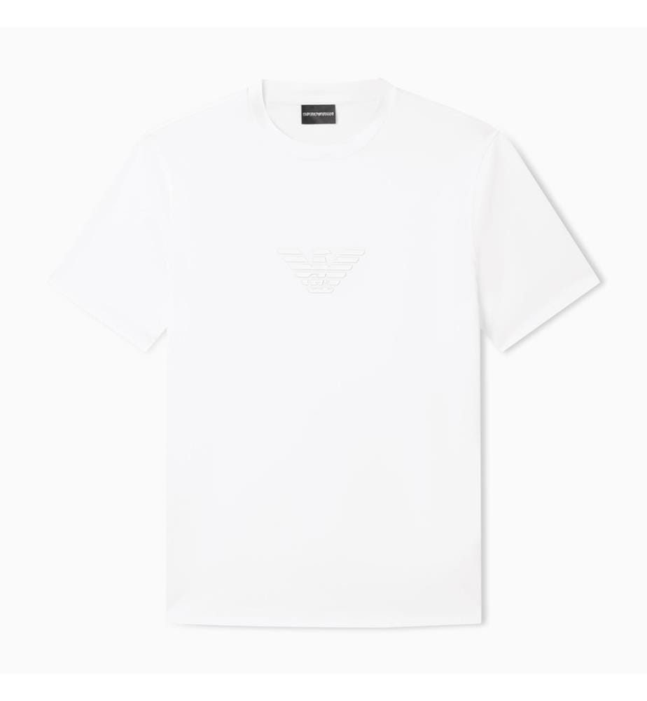 T-Shirt Essential aus Pima-Baumwoll-Jersey in schmaler Passform - Weiss