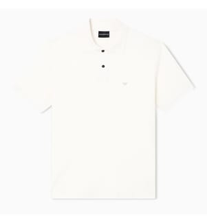 Polo Slim-Fit in piqué - Bianco