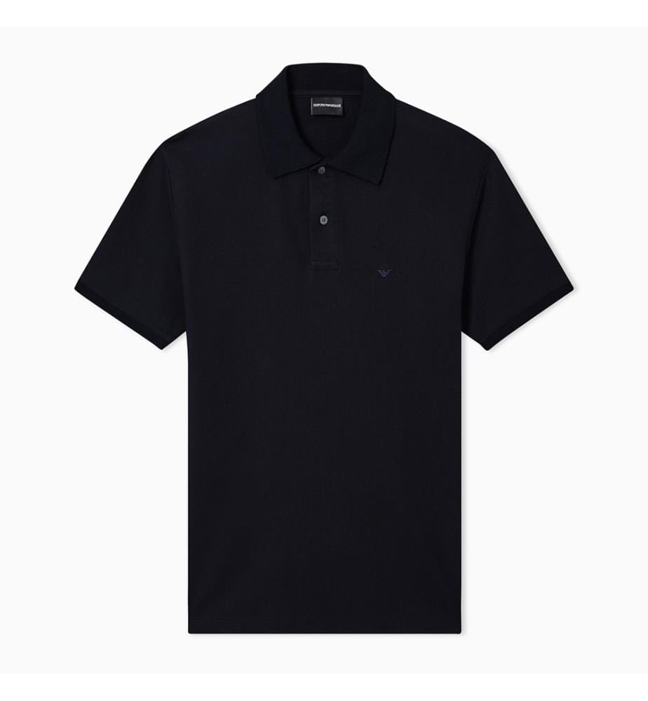 Polo Slim-Fit in piqué - Blu