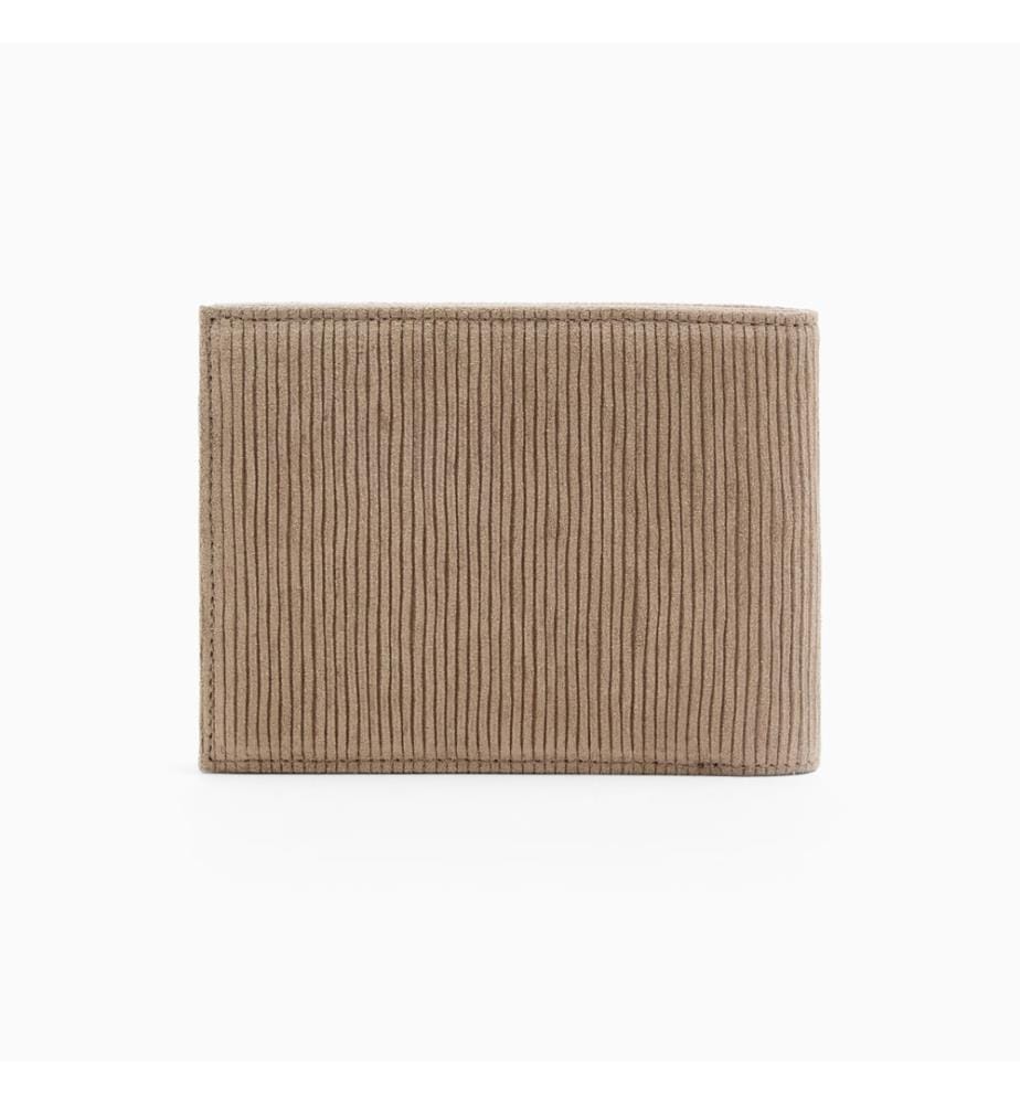 ASV Bifold Wallet aus geprägtem Wildleder - Grau