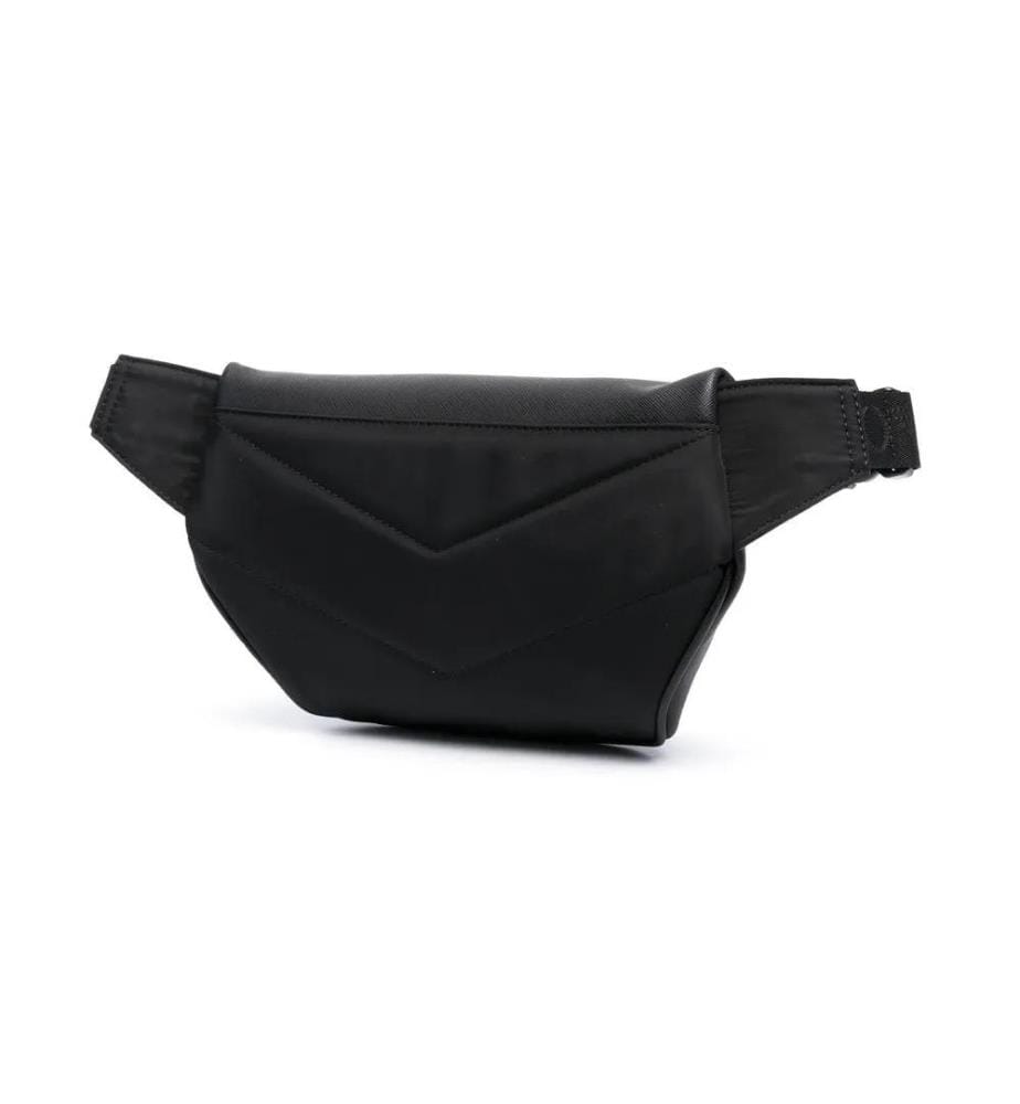 Sac Logo-Plaque en cuir - Noir