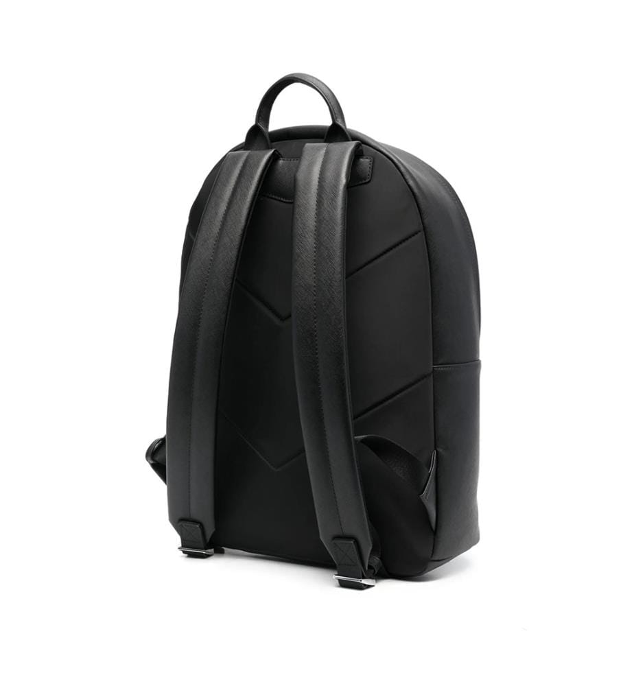 Logo-Print Backpack - Black