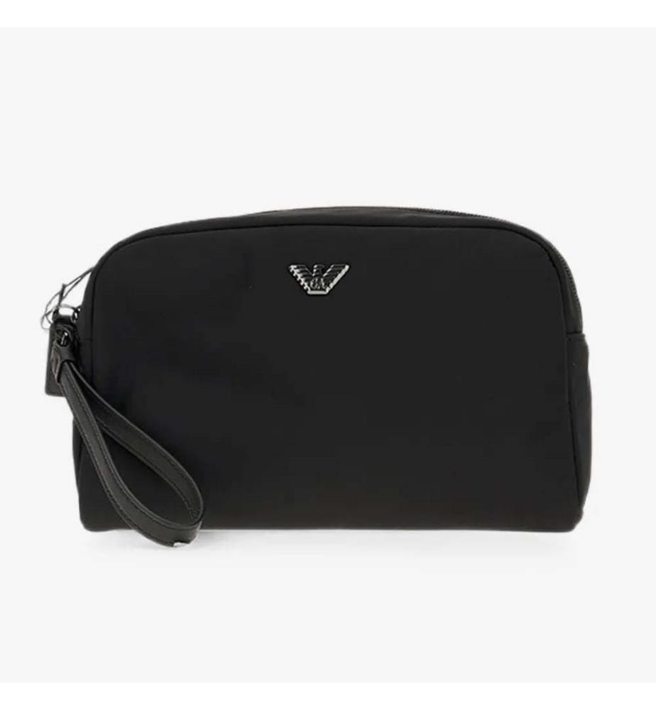Tasche mit Logo-Plakette – Schwarz