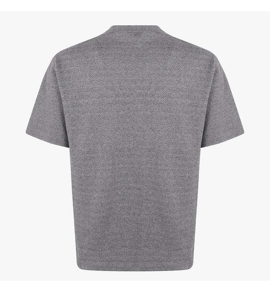 T-shirt en coton avec logo en relief - Gris