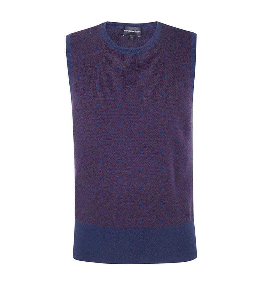 Gilet en maille à col rond - Noir
