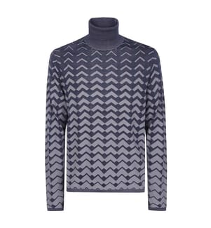 Strickpullover mit Rollkragen – Blau