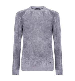 Gerippter Pullover – Grau