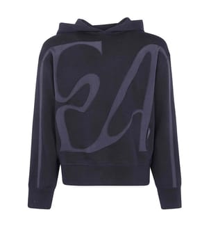 Oversize-Kapuzenpullover aus Jersey – Schwarz