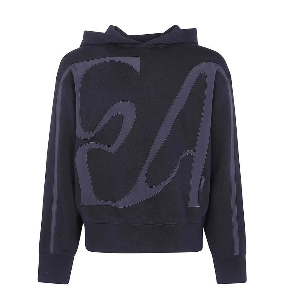 Oversize-Kapuzenpullover aus Jersey – Schwarz