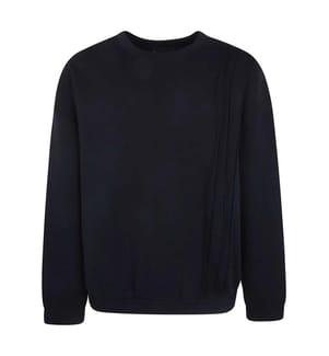 Sweatshirt mit Rundhalsausschnitt und langen Ärmeln – Schwarz
