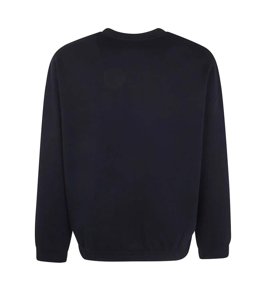 Sweatshirt mit Rundhalsausschnitt und langen Ärmeln – Schwarz