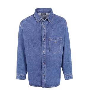 Jeanshemd mit Brusttasche – Blau
