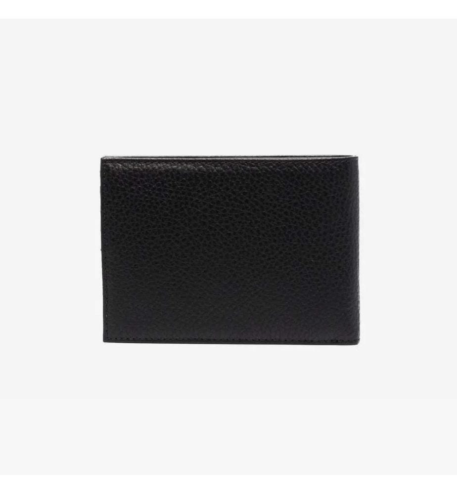 Portefeuille à deux volets texturé - Noir