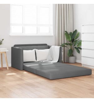 Canapé-Lit Gris foncé 124 x 71 x 78 cm tissu