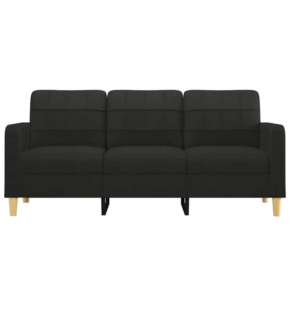 3-Sitzer-Sofa Schwarz 180 cm Stoff