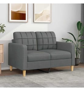 2-Sitzer-Sofa Dunkelgrau 120 cm Stoff