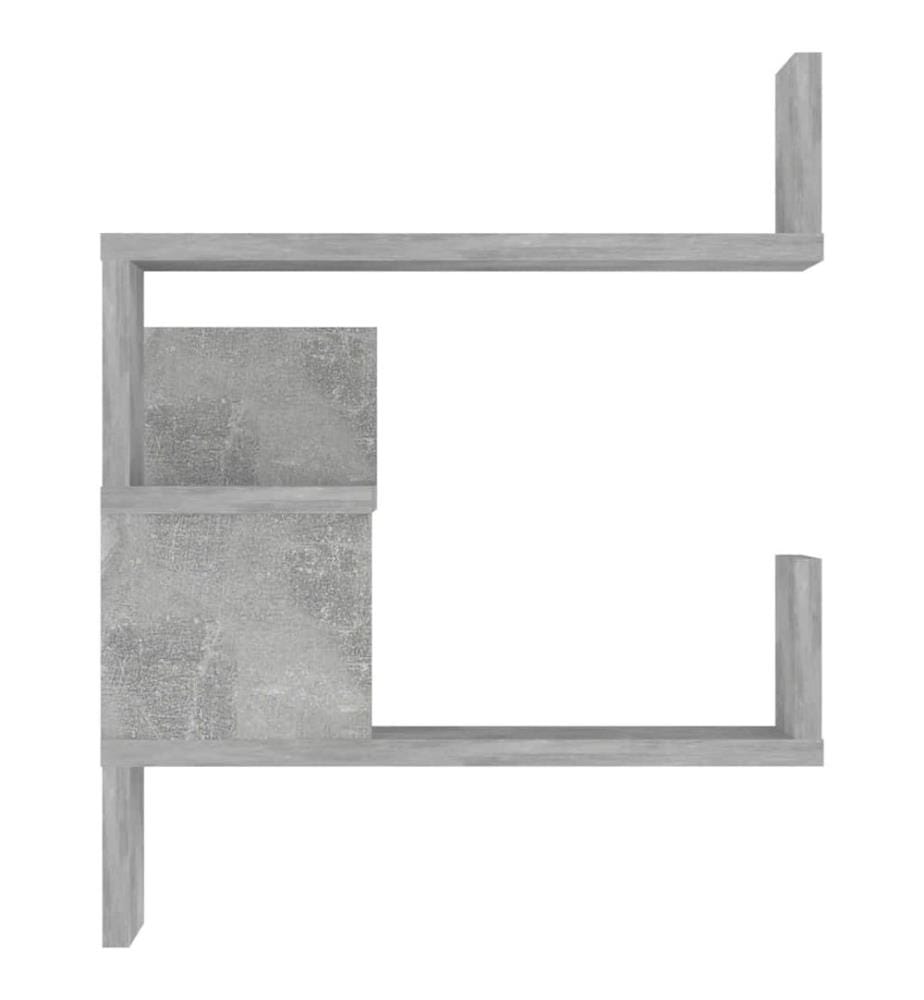 Mensole murali d'angolo 2 pcs Grigio cemento Legno d'ingegneria