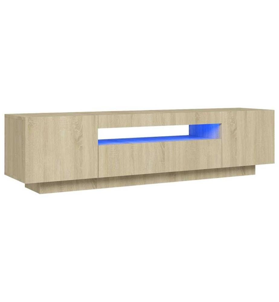 TV-Schrank mit LED-Leuchten Sonoma-Eiche 160x35x40 cm