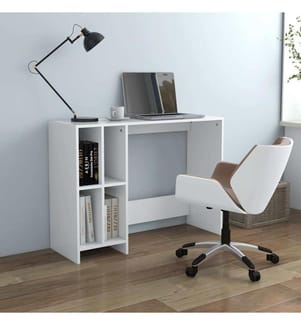 Scrivania per computer portatile bianco legno d'ingénierie